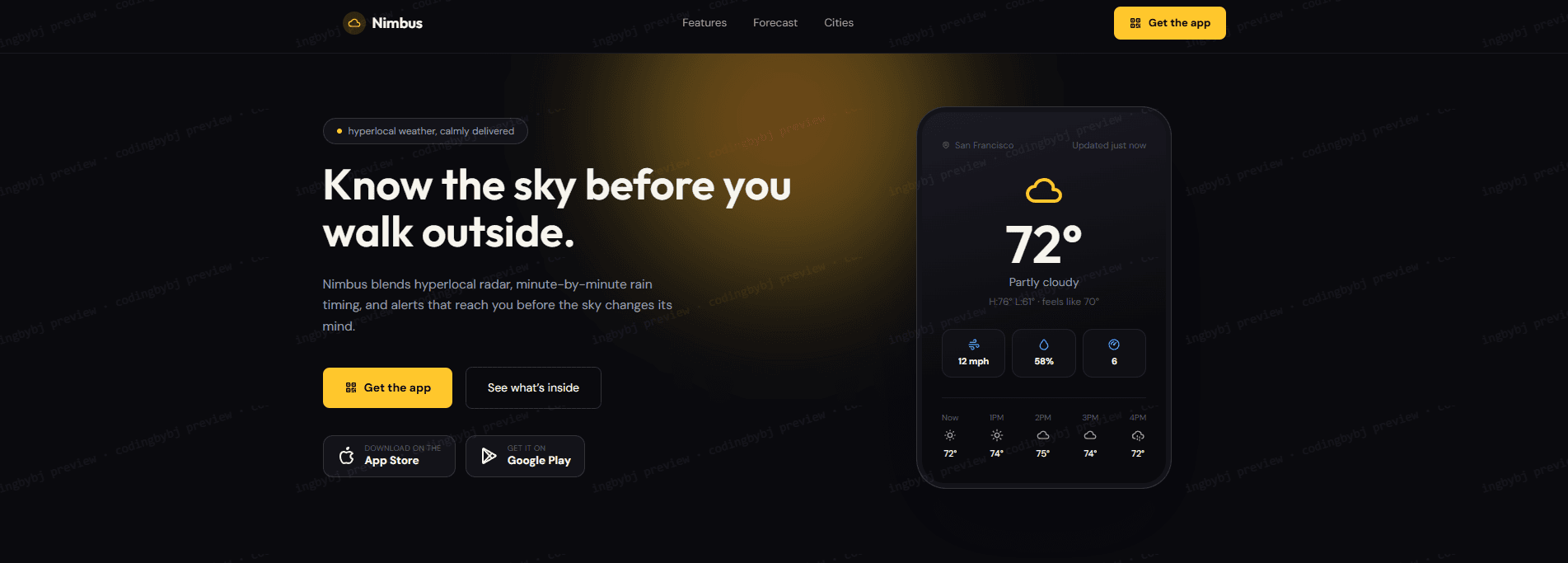 Nimbus template preview